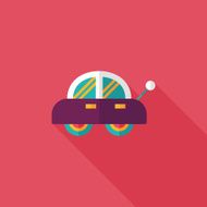 toy car flat icon with long shadow N59