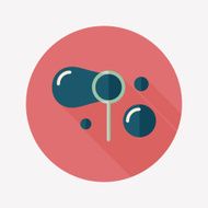 bubbles flat icon with long shadow eps10 N25