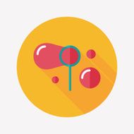 bubbles flat icon with long shadow eps10 N26