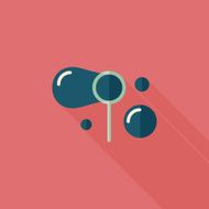 bubbles flat icon with long shadow eps10 N27