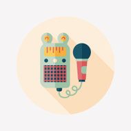 toy microphone flat icon with long shadow eps10 N12