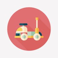 toy car flat icon with long shadow N60