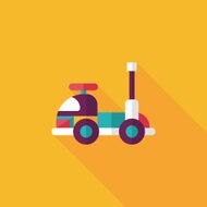 toy car flat icon with long shadow N63