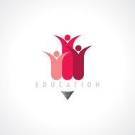 happy child with pencil icon