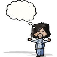 child with thought bubble