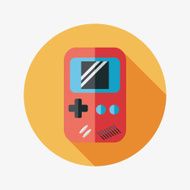 Handheld game flat icon with long shadow eps 10 N26