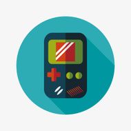 Handheld game flat icon with long shadow eps 10 N27