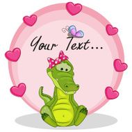 Crocodile with hearts