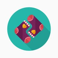 Christmas stocking flat icon with long shadow EPS 10 N29