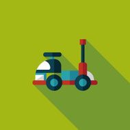 toy car flat icon with long shadow N71
