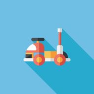 toy car flat icon with long shadow N72