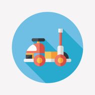 toy car flat icon with long shadow N74