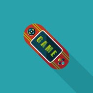 Handheld game flat icon with long shadow eps 10 N31