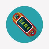 Handheld game flat icon with long shadow eps 10 N32