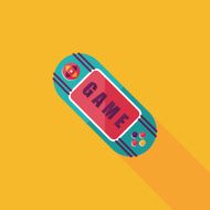 Handheld game flat icon with long shadow eps 10 N34