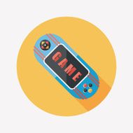 Handheld game flat icon with long shadow eps 10 N36