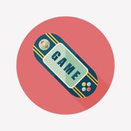 Handheld game flat icon with long shadow eps 10 N37