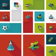 kid toys flat app ui background eps10 N33