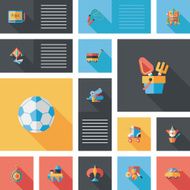 kid toys flat app ui background eps10 N39