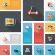 kid toys flat app ui background eps10 N41
