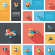 kid toys flat app ui background eps10 N43