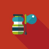 bubbles flat icon with long shadow eps10 N30