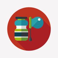 bubbles flat icon with long shadow eps10 N32