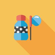 bubbles flat icon with long shadow eps10 N34
