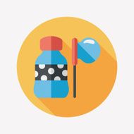 bubbles flat icon with long shadow eps10 N36