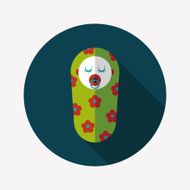 baby flat icon with long shadow N20