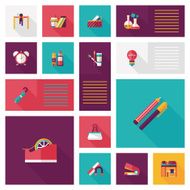 back to school flat ui background eps10 N3