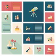 back to school flat ui background eps10 N4