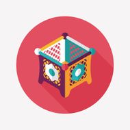 baby cradle bed flat icon with long shadow eps10 N95
