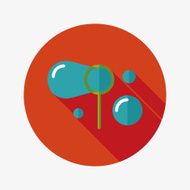 bubbles flat icon with long shadow eps10 N39