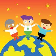 vector cartoon international relations