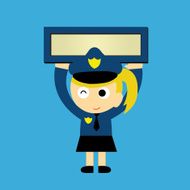cute policewoman vector cartoon N2