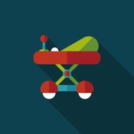 Baby walker flat icon with long shadow eps10 N53