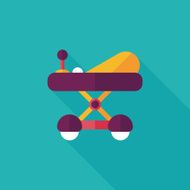 Baby walker flat icon with long shadow eps10 N54