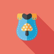 baby bib flat icon with long shadow EPS 10 N116