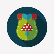 baby bib flat icon with long shadow EPS 10 N117