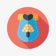 baby bib flat icon with long shadow EPS 10 N118