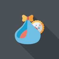 baby flat icon with long shadow N26