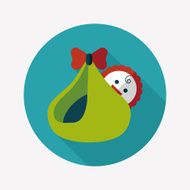 baby flat icon with long shadow N27