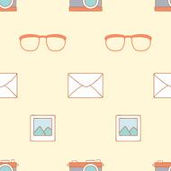 Pattern with hipster elements