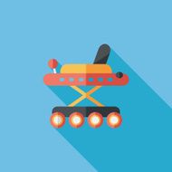 Baby walker flat icon with long shadow eps10 N61