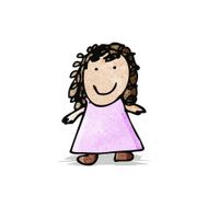 child&#039;s drawing of a girl