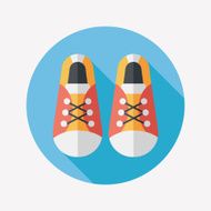 vintage shoes flat icon with long shadow eps10 N27