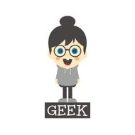 geek girl cartoon N2