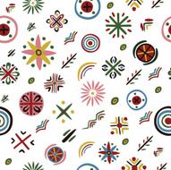 Dymkovskaya Toy Seamless Pattern