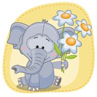 Elephant With Flowers N3